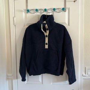 Sweatshirt Button Front Fleece
